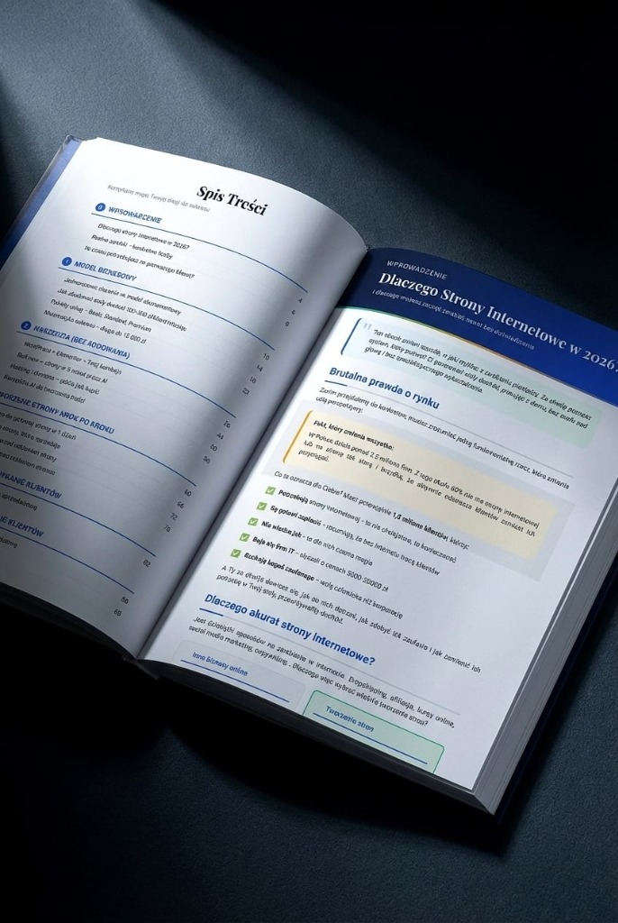 Wnętrze ebooka — spis treści i rozdziały